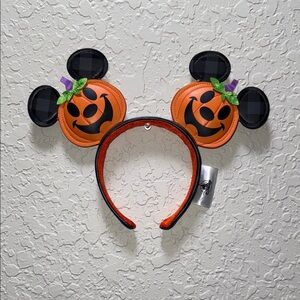 Disney Halloween Pumpkin Mickey Ears Headband 2021